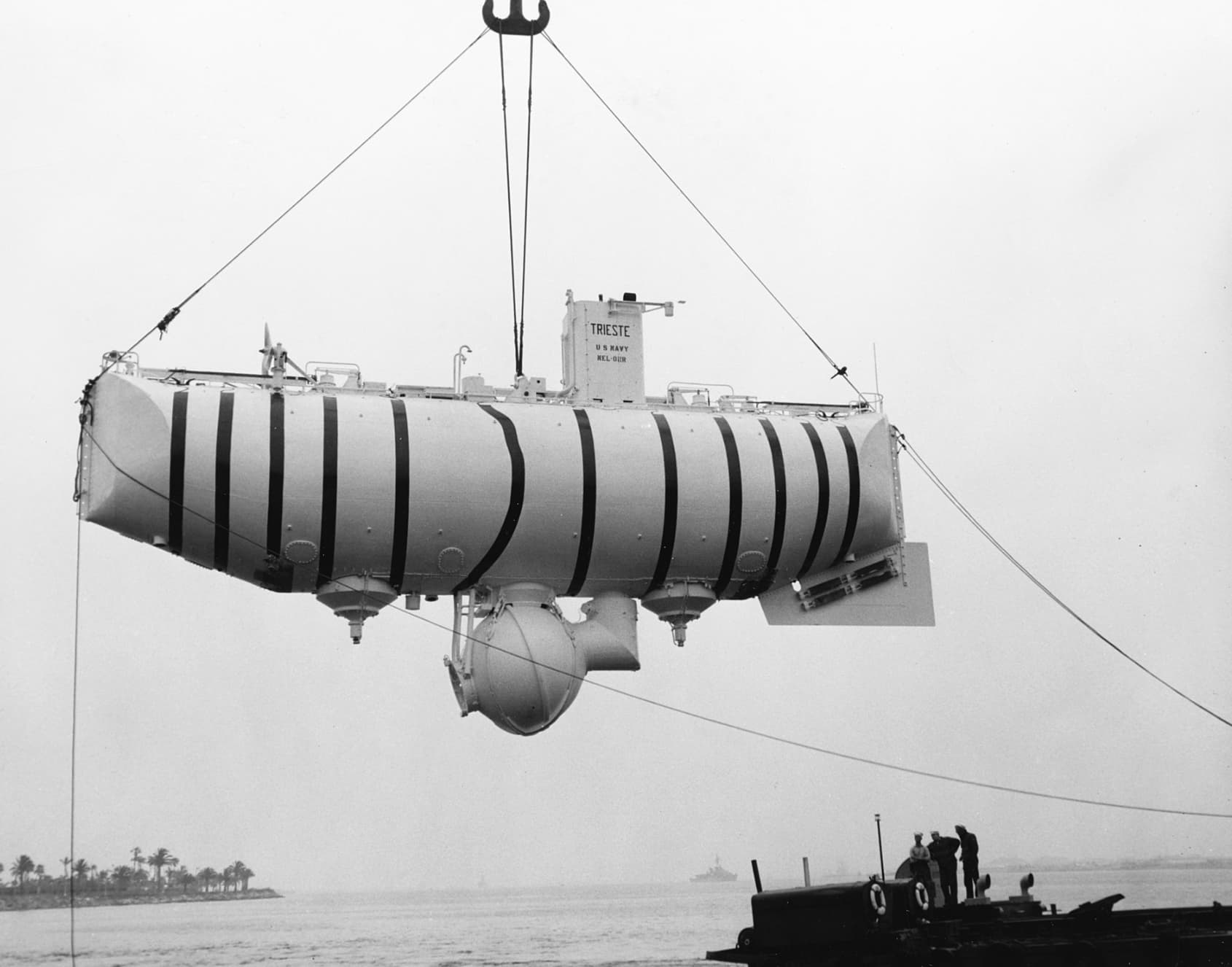 "During the first dive to the bottom of the Mariana Trench, one of the outer window panes on the bathysphere cracked. They opted to continue, and successfully reached the bottom.”